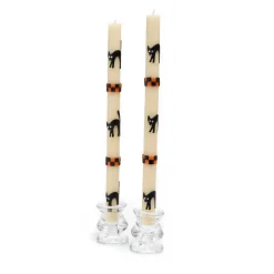 Best MacKenzie-Childs Alley Cat Dinner Candles - Set Of 2