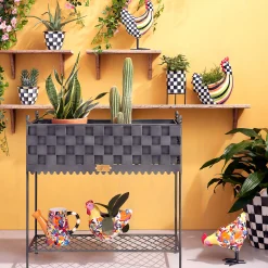 Best MacKenzie-Childs Avant Garden Chicken Planter - Stripe