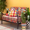 Discount MacKenzie-Childs Avant Garden Plaid Outdoor Pillow