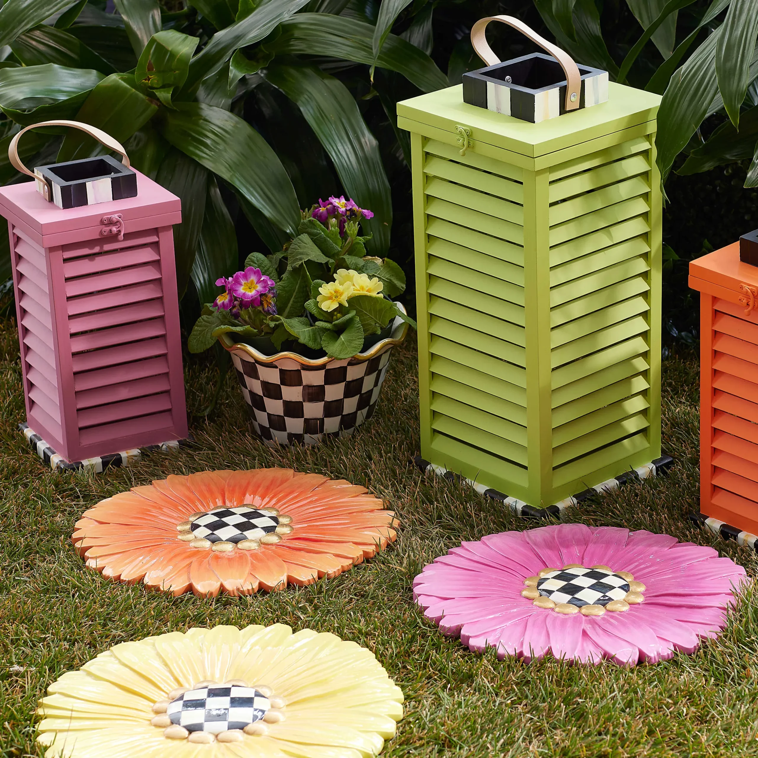 MacKenzie-Childs Avant Garden Stepping Stone - Pink