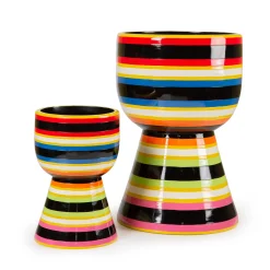 Discount MacKenzie-Childs Avant Garden Striped Planter- Small