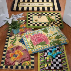 Sale MacKenzie-Childs Awning Stripe Double Door Welcome Mat