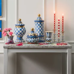 Online MacKenzie-Childs Bands Dinner Candles - Red - Set Of 2