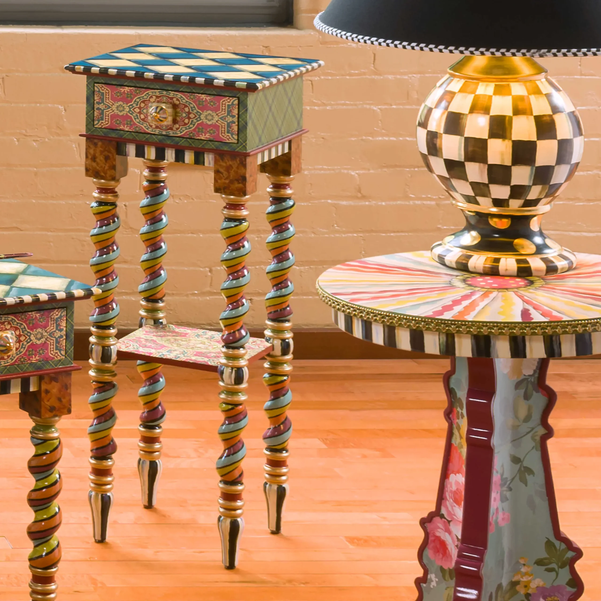 Outlet MacKenzie-Childs Barley Twist Table - Tall