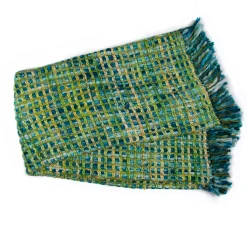 MacKenzie-Childs Basket Weave Throw - Peacock