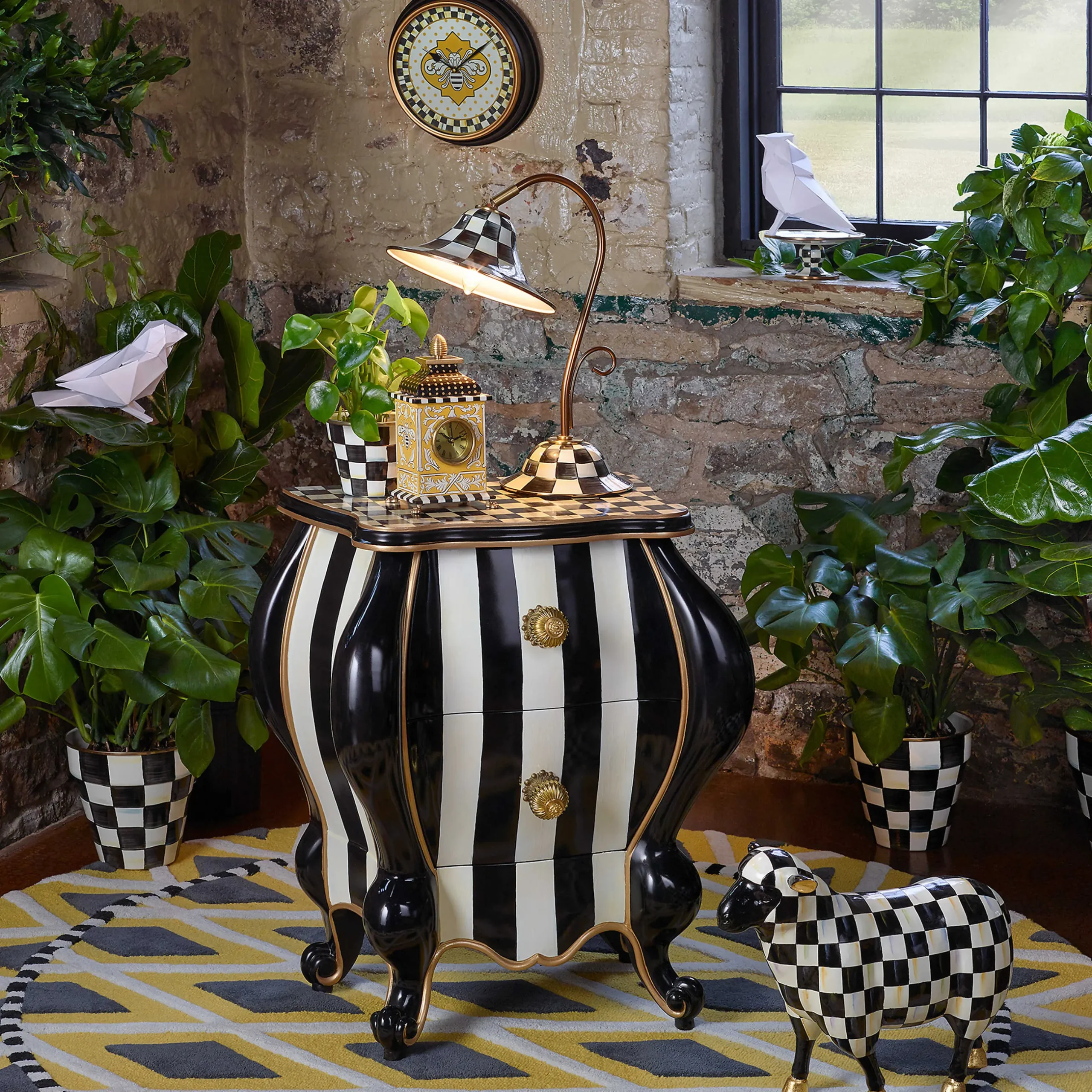 Discount MacKenzie-Childs Beehive Indoor/Outdoor Rug - 6' Round