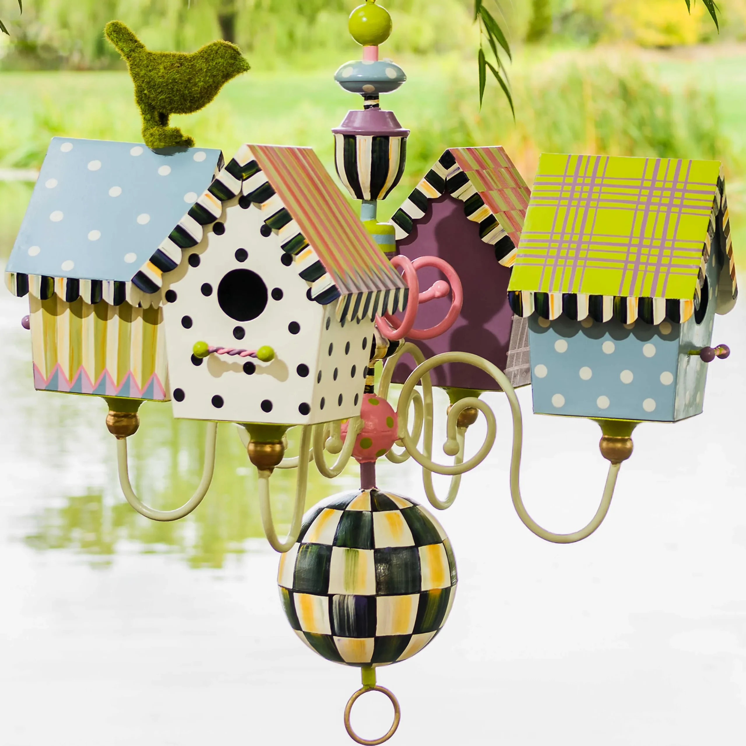 New MacKenzie-Childs Birdhouse Chandelier
