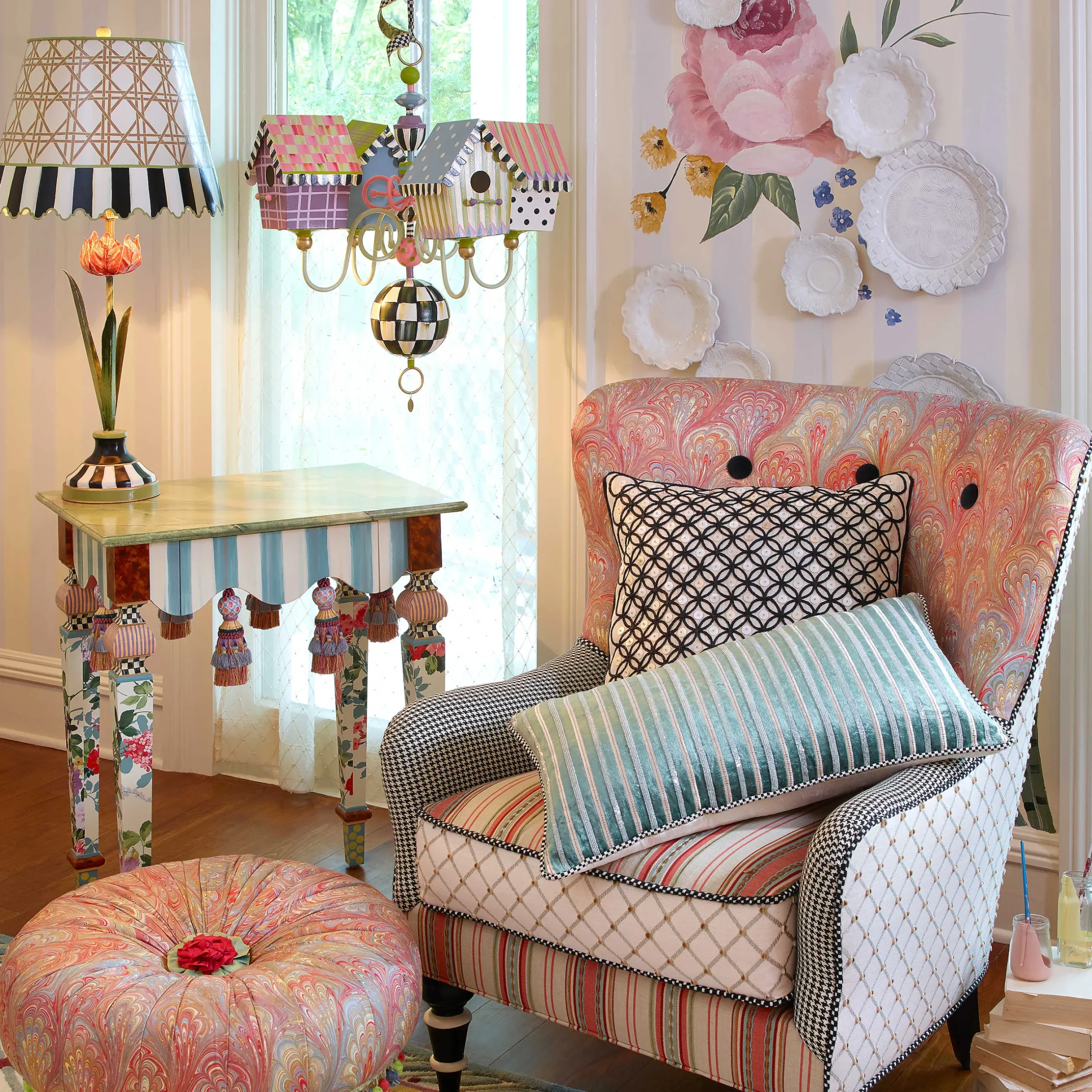 New MacKenzie-Childs Birdhouse Chandelier