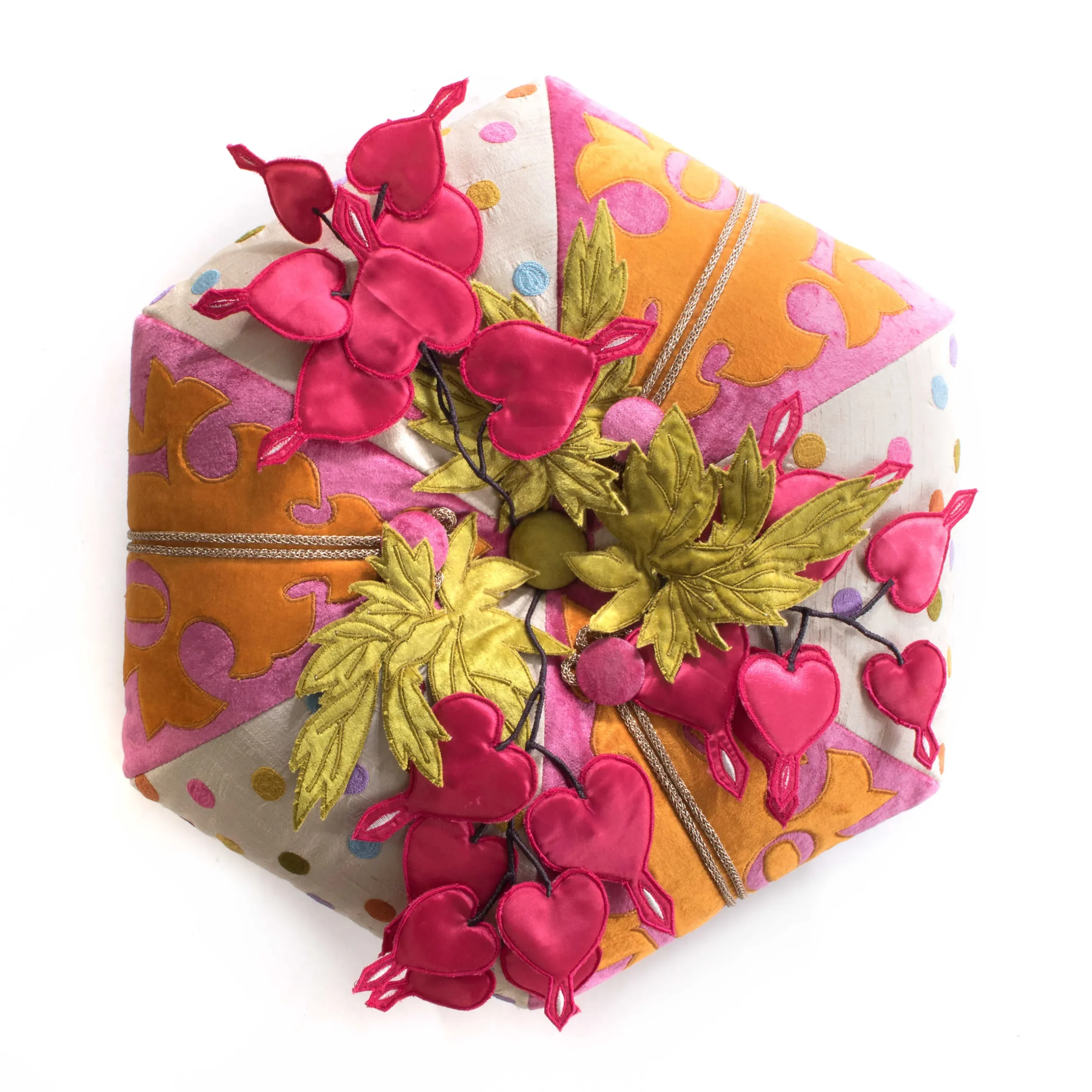 Sale MacKenzie-Childs Bleeding Hearts Footstool
