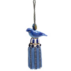 New MacKenzie-Childs Blue Bird Tassel