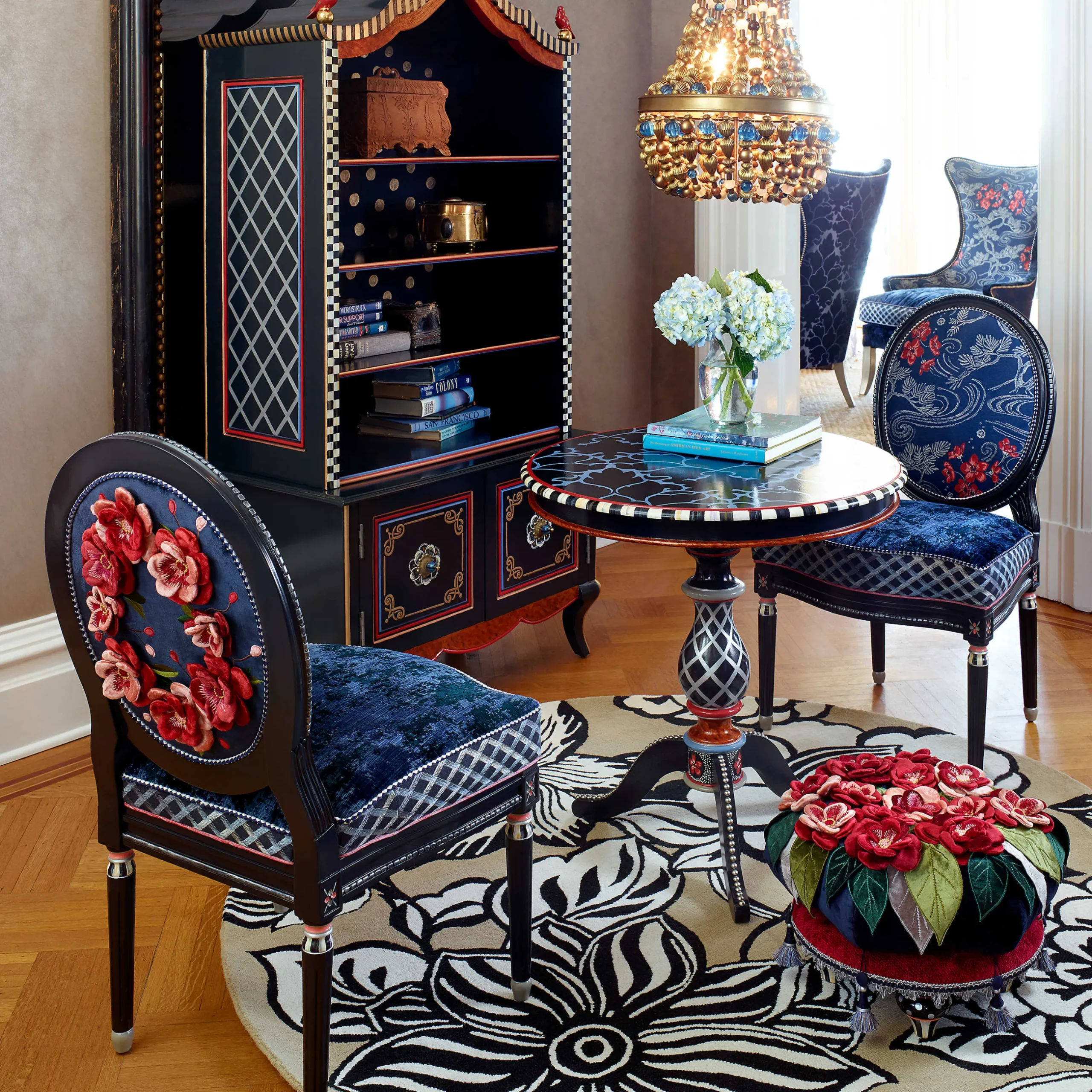 Discount MacKenzie-Childs Bluetopia Side Chair