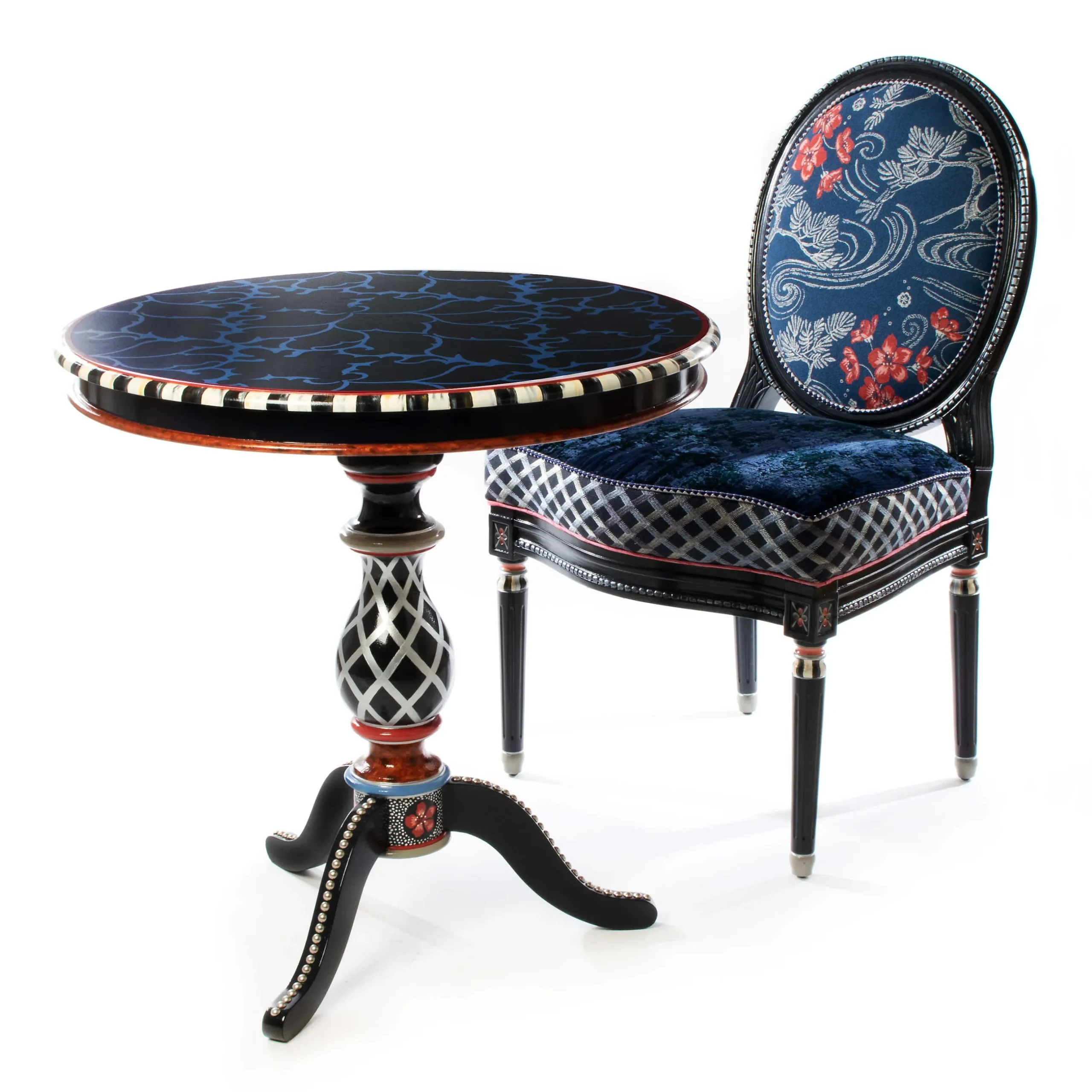 Discount MacKenzie-Childs Bluetopia Side Chair