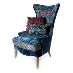 Clearance MacKenzie-Childs Bluetopia Wing Chair