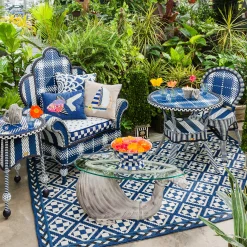MacKenzie-Childs Boathouse Outdoor Wing Chair
