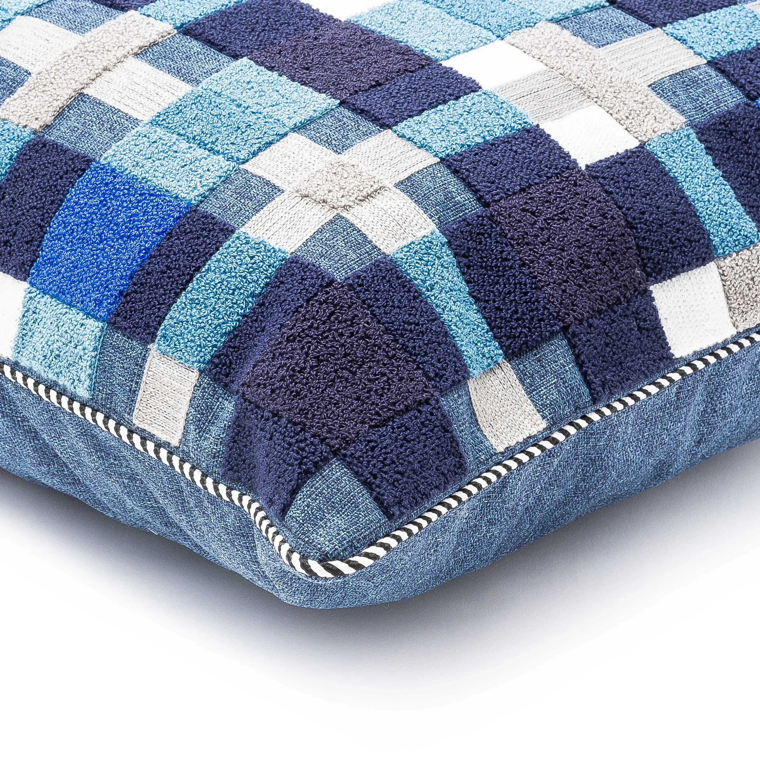 Best MacKenzie-Childs Boathouse Plaid Outdoor Pillow