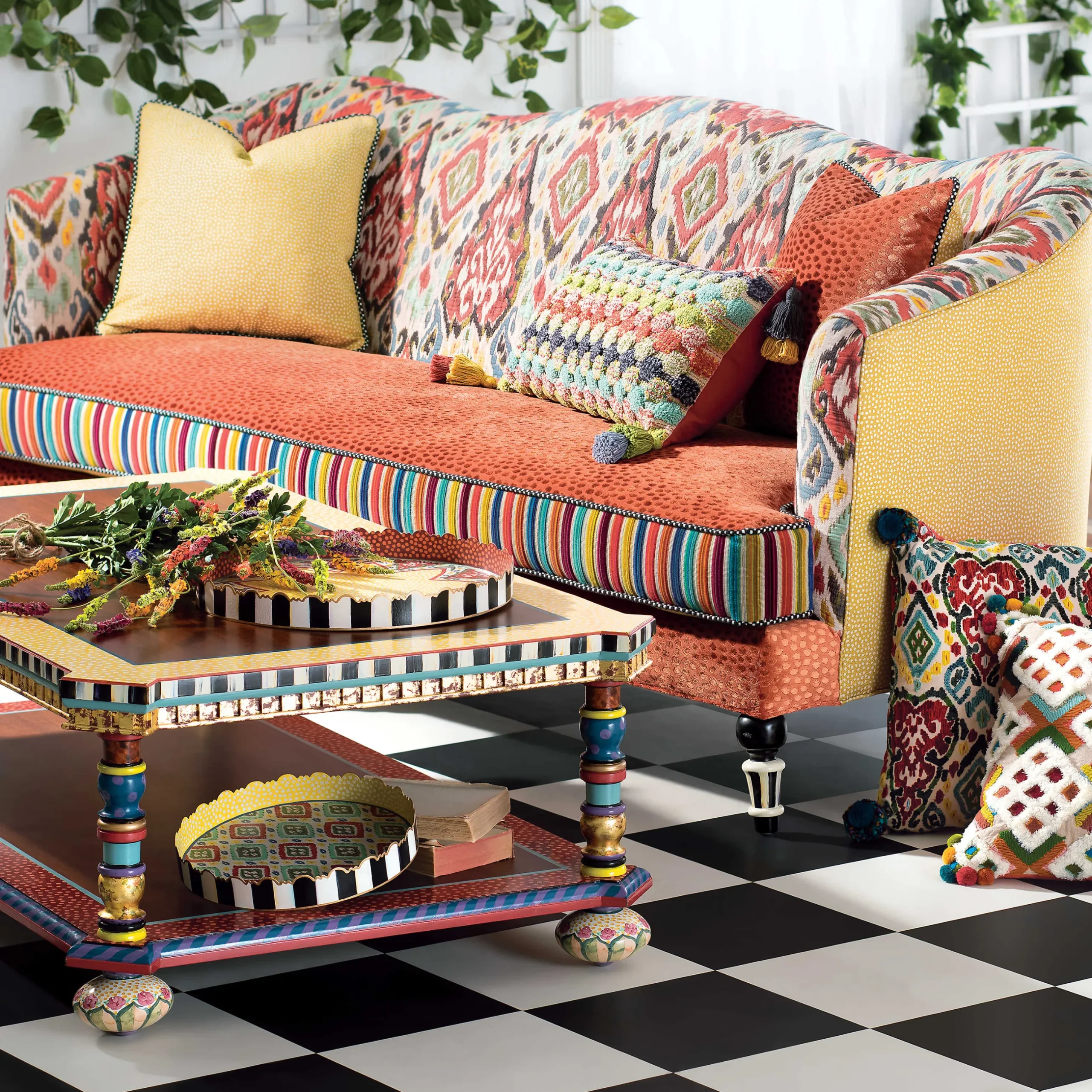 Discount MacKenzie-Childs Boheme Coffee Table