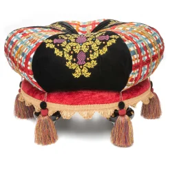 Clearance MacKenzie-Childs Bramble Briar Footstool