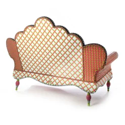 New MacKenzie-Childs Breezy Poppy Outdoor Loveseat