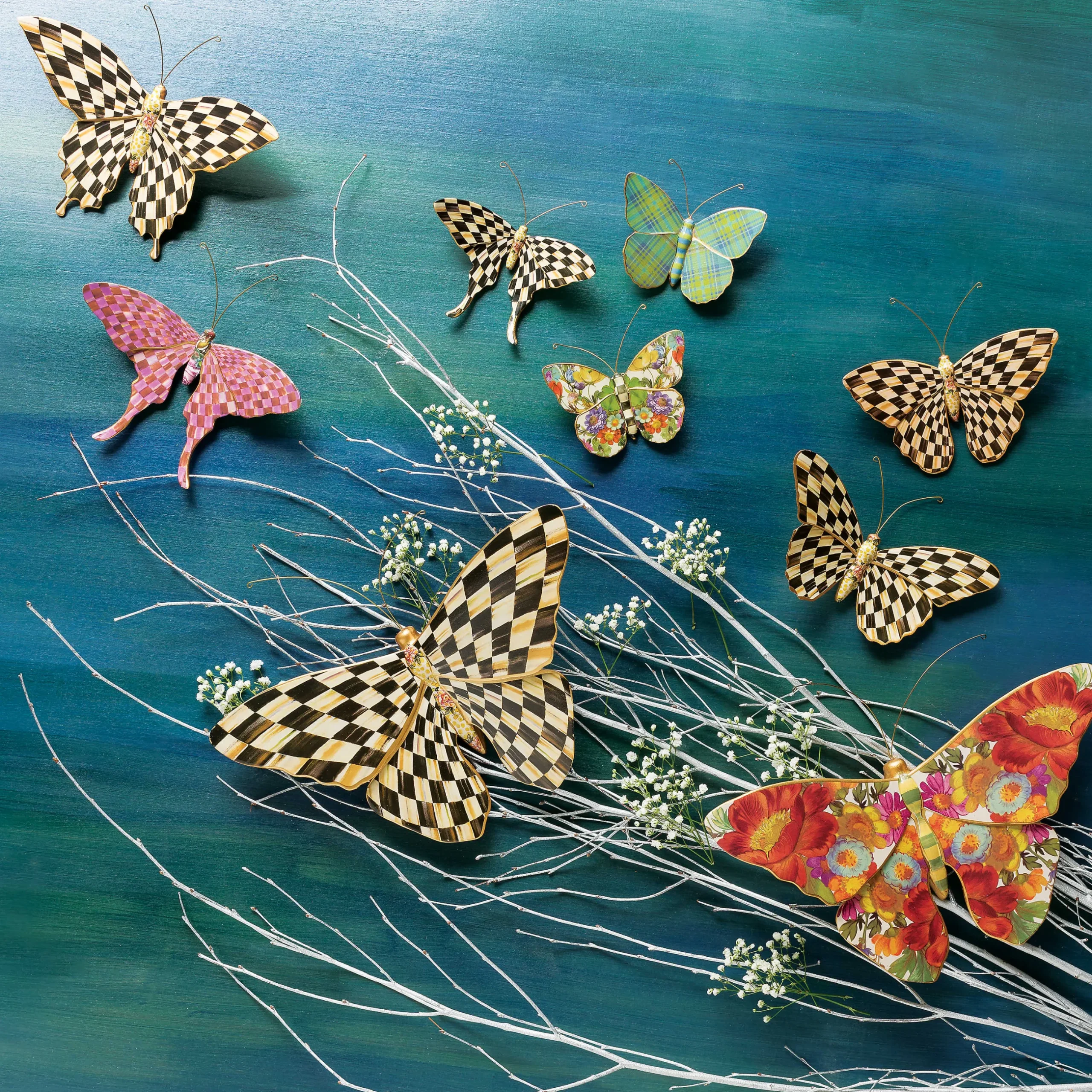 Clearance MacKenzie-Childs Butterfly Duo Wall Decor - Pasture