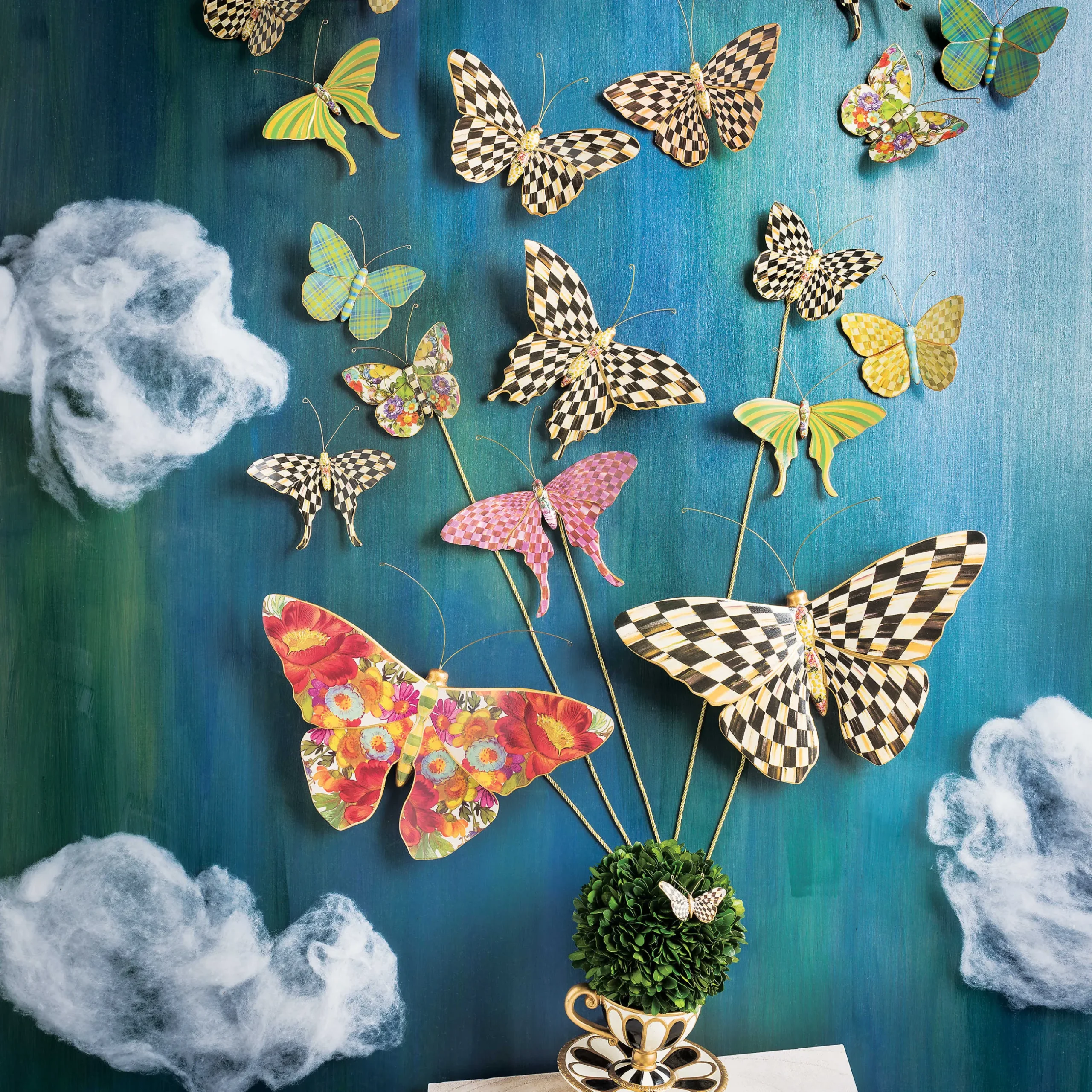 Clearance MacKenzie-Childs Butterfly Duo Wall Decor - Pasture
