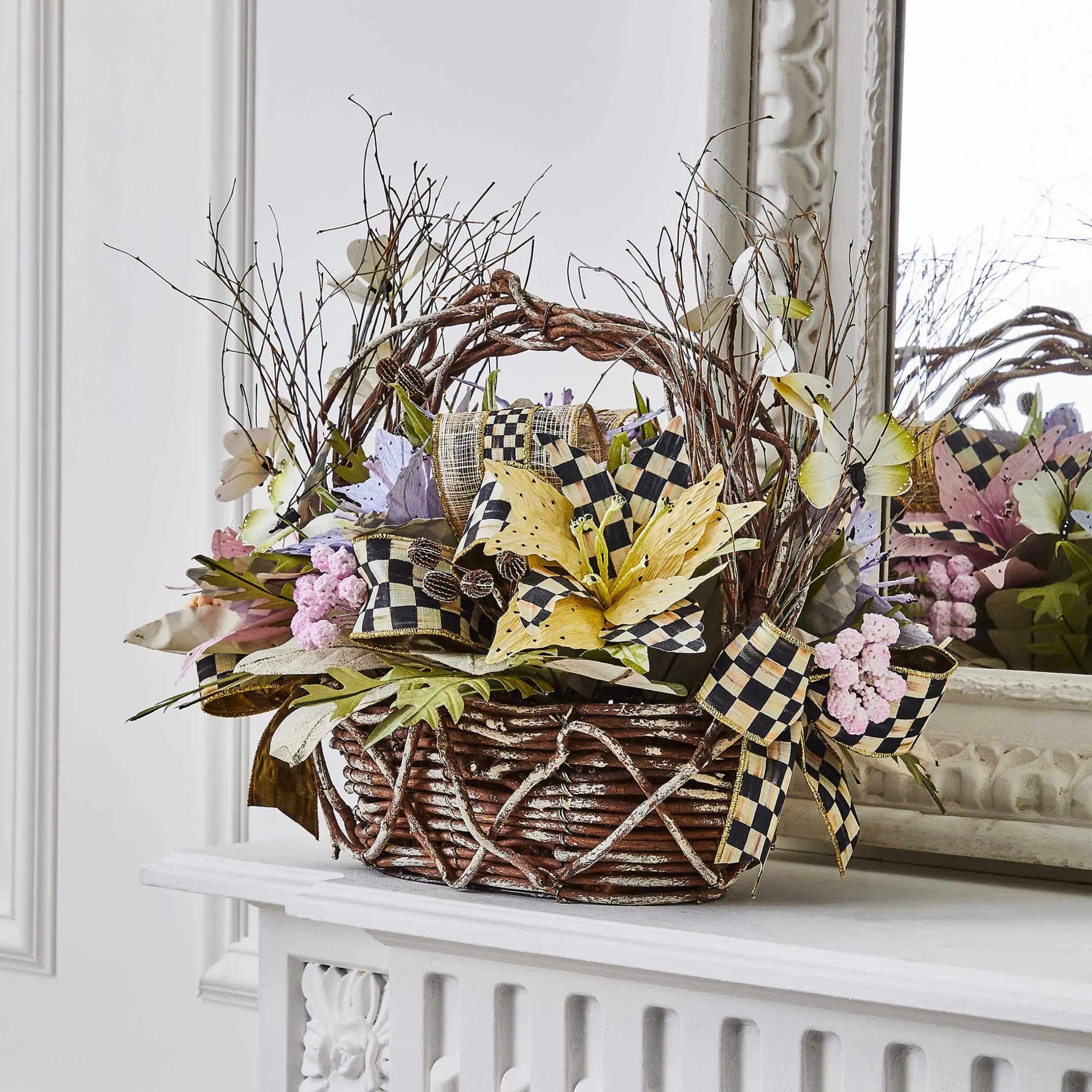 Discount MacKenzie-Childs Butterfly Garden Basket Arrangement