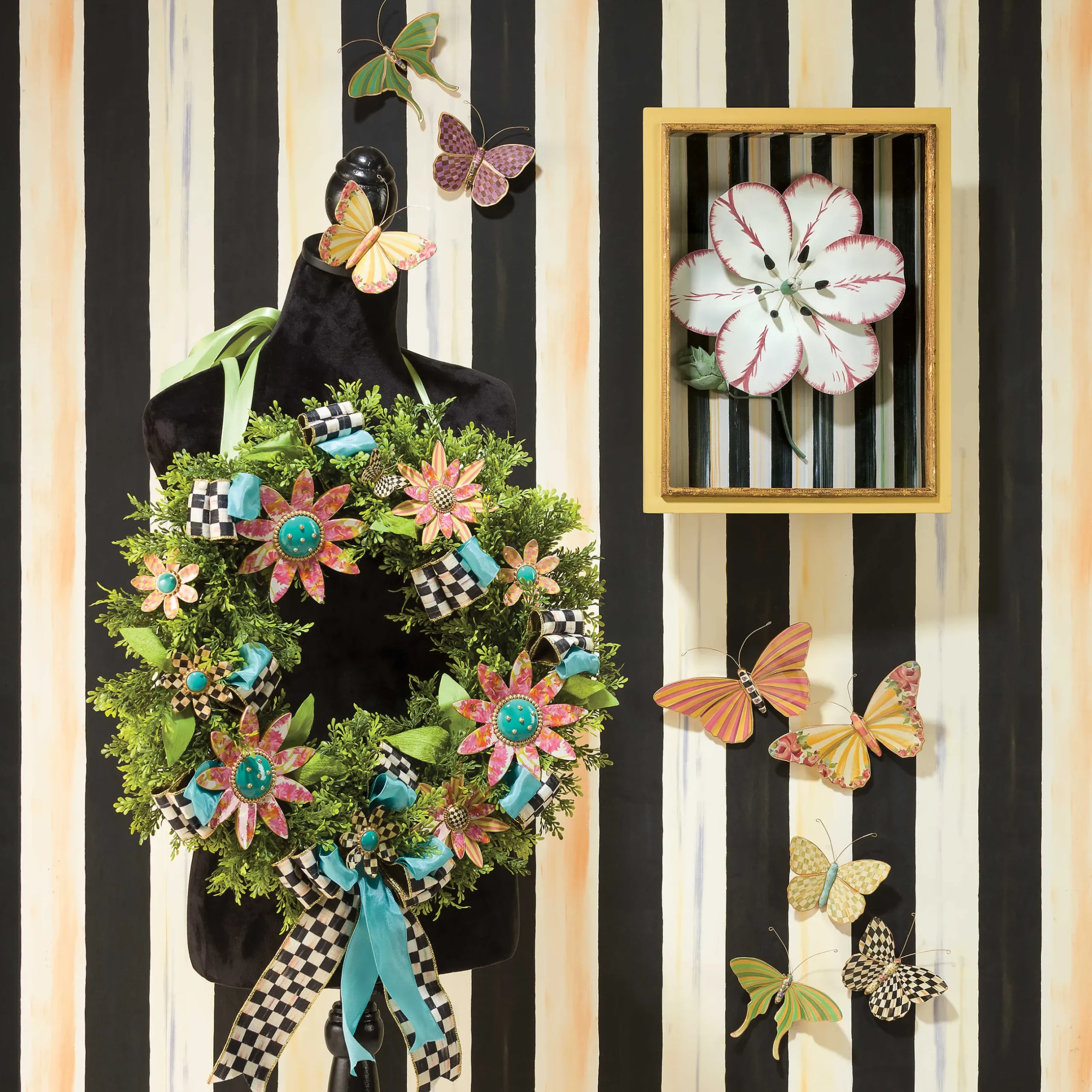 New MacKenzie-Childs Butterfly Trio Wall Decor - Meadow