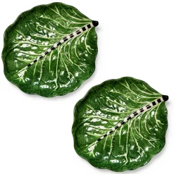 Hot MacKenzie-Childs Cabbage Plates - Set Of 2