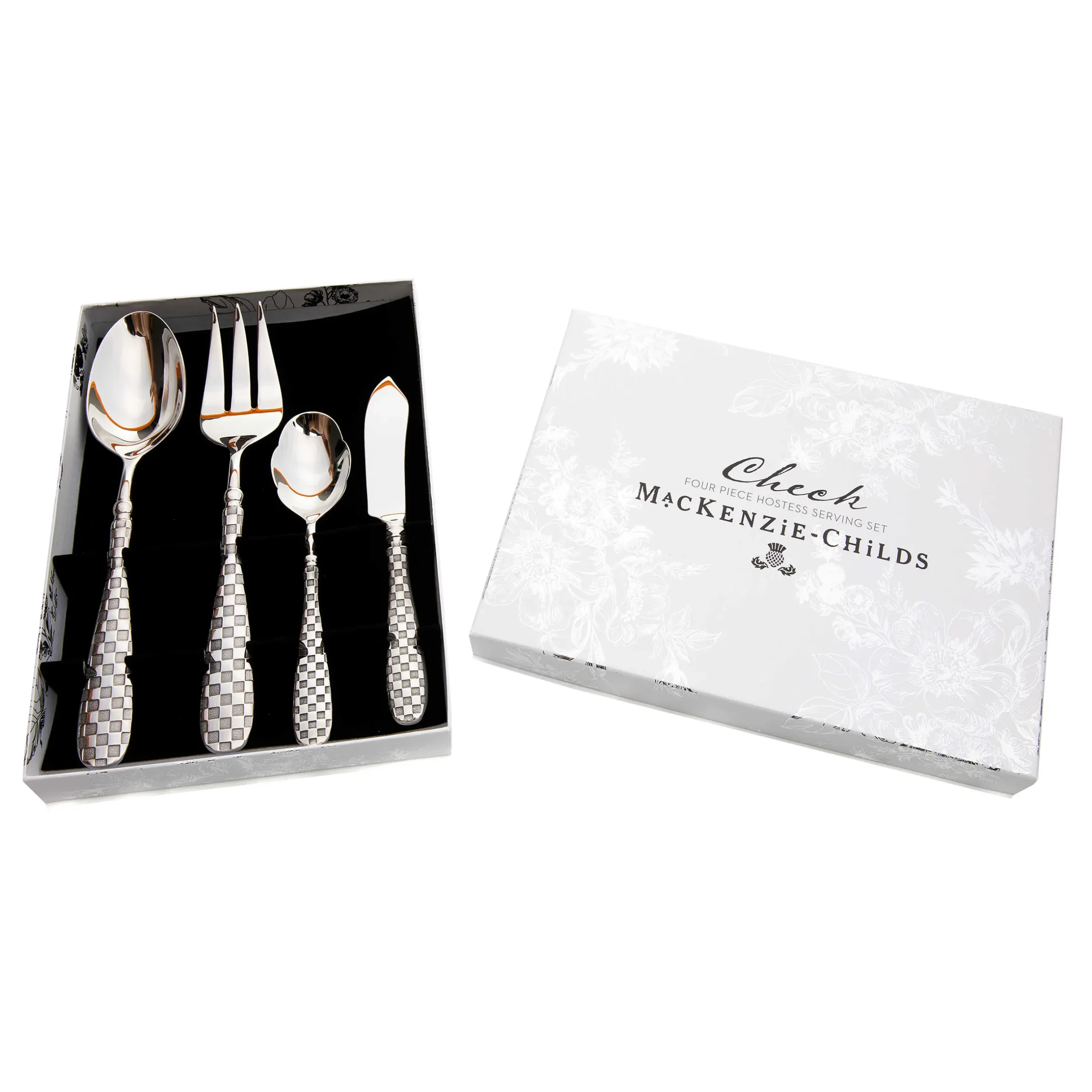 New MacKenzie-Childs Check Hostess Serving Set