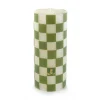 Sale MacKenzie-Childs Check Pillar Candle - 6" - Green