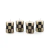 Discount MacKenzie-Childs Check Votives - Black & Ivory - Set Of 4