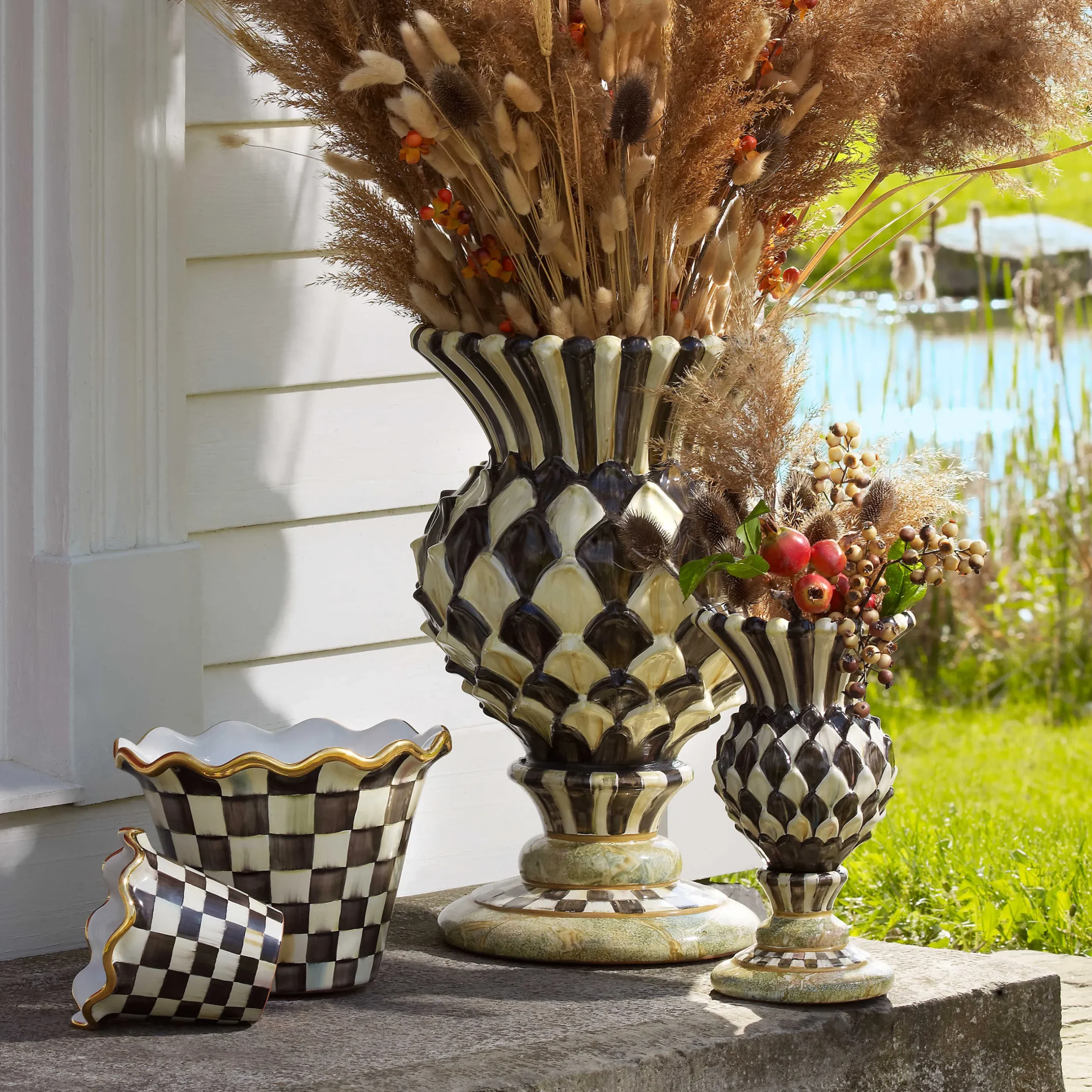 MacKenzie-Childs Cheltenham Thistle Urn