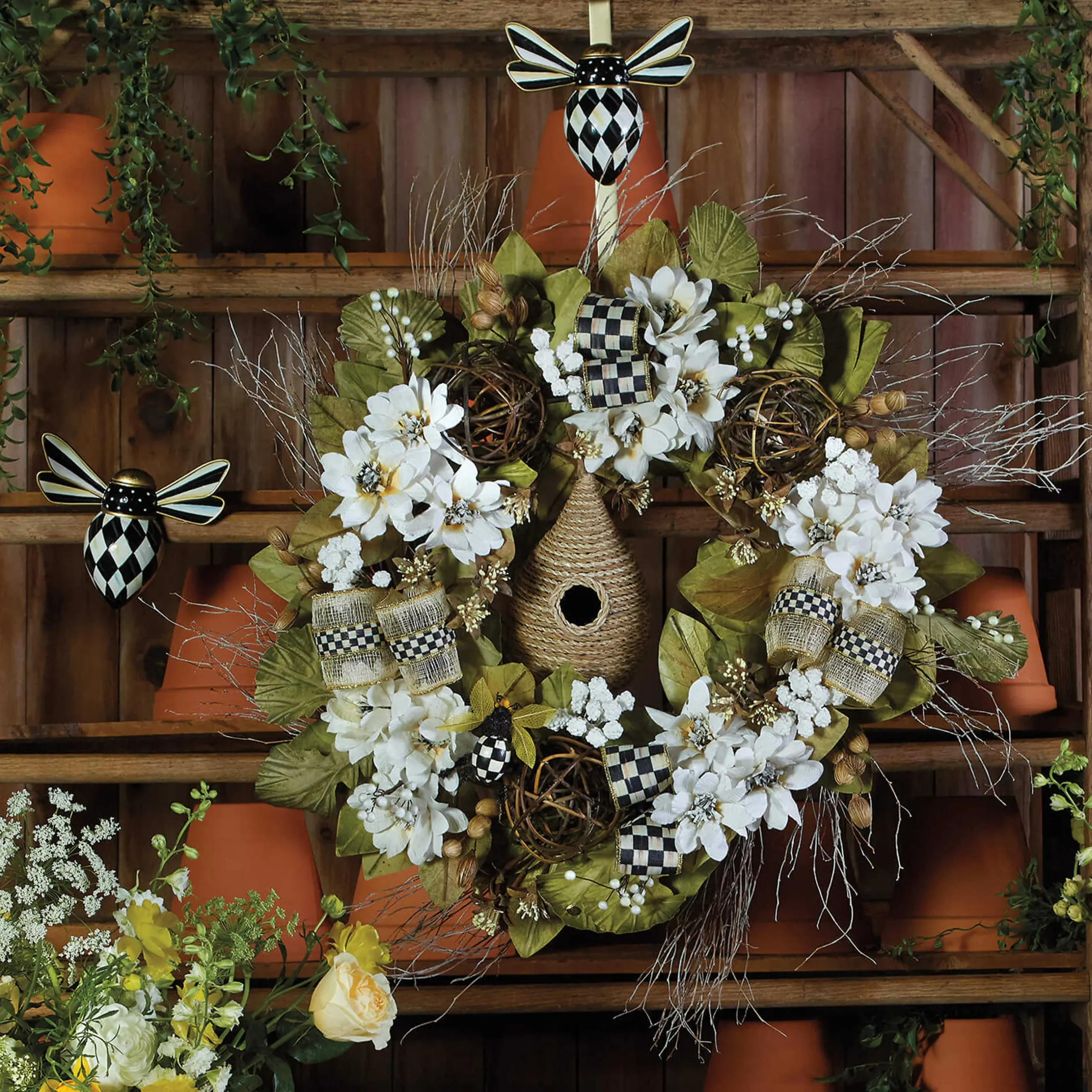 Best MacKenzie-Childs Courtly Check Bee Wall Decor