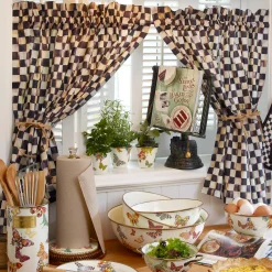 Discount MacKenzie-Childs Courtly Check Cafe Curtains - Set Of 2