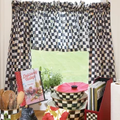 Discount MacKenzie-Childs Courtly Check Cafe Curtains - Set Of 2
