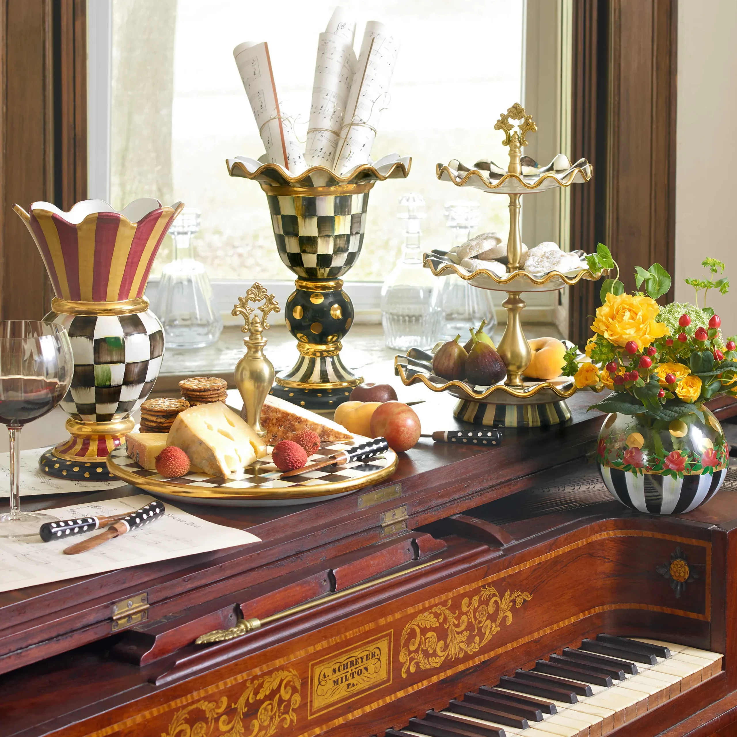 Online MacKenzie-Childs Courtly Check Cheese Course