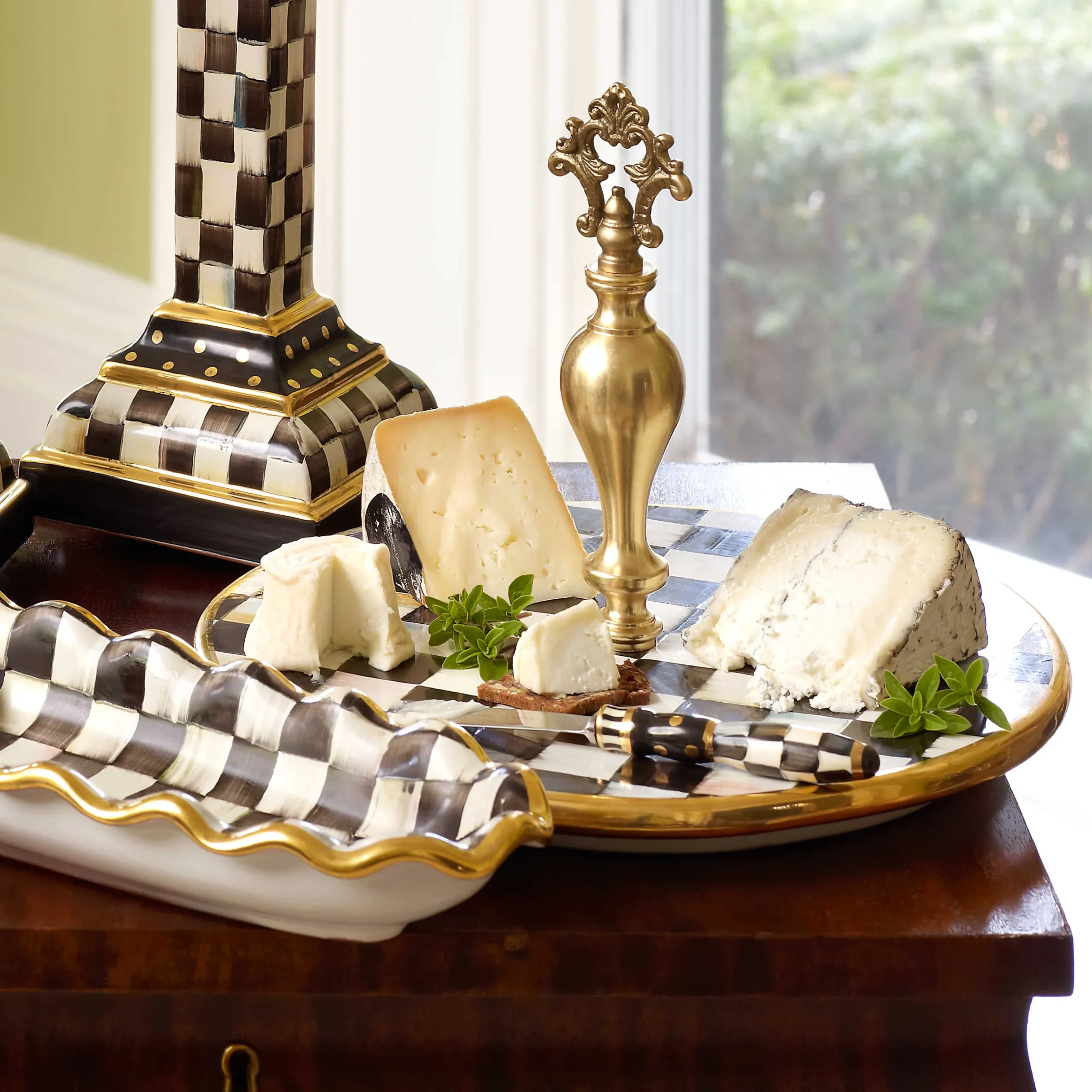 Online MacKenzie-Childs Courtly Check Cheese Course