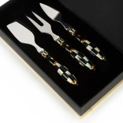 Outlet MacKenzie-Childs Courtly Check Cheese Knife Set