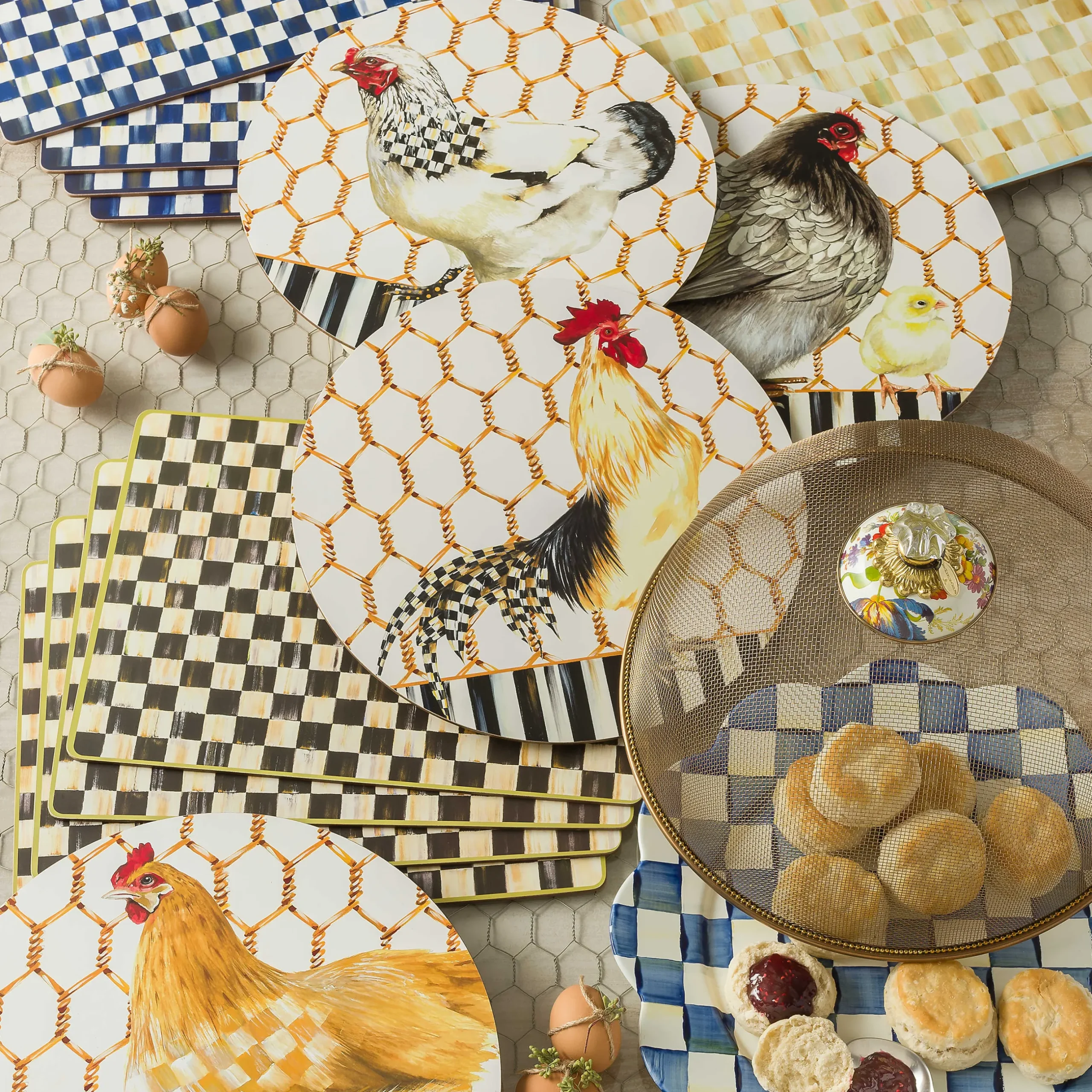 Online MacKenzie-Childs Courtly Check Cork Back Placemats - Set Of 4