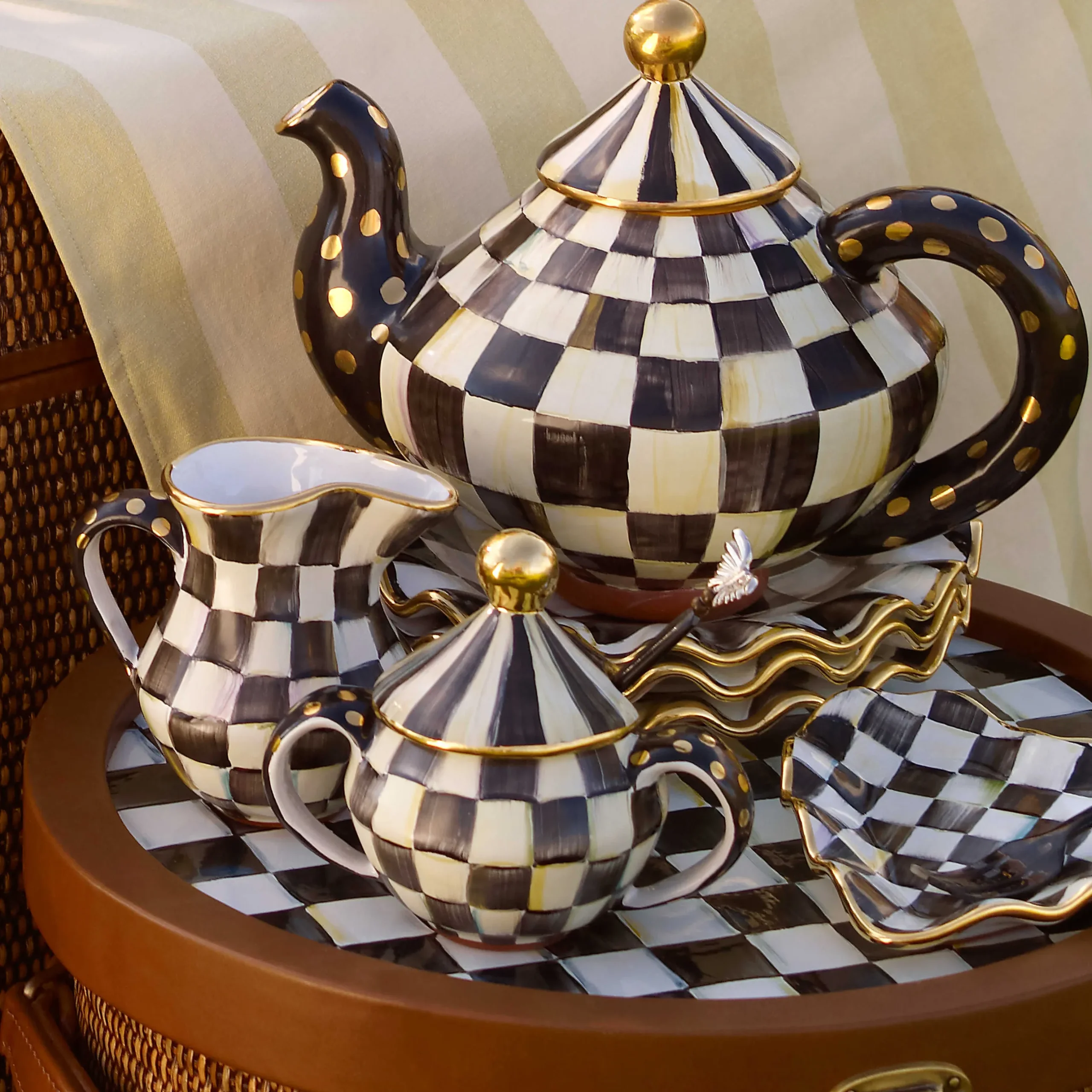 Clearance MacKenzie-Childs Courtly Check Creamer