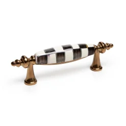 Discount MacKenzie-Childs Courtly Check Drawer Pull - Brass