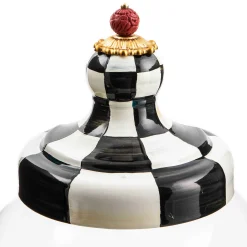 Clearance MacKenzie-Childs Courtly Check Enamel Beverage Hostess