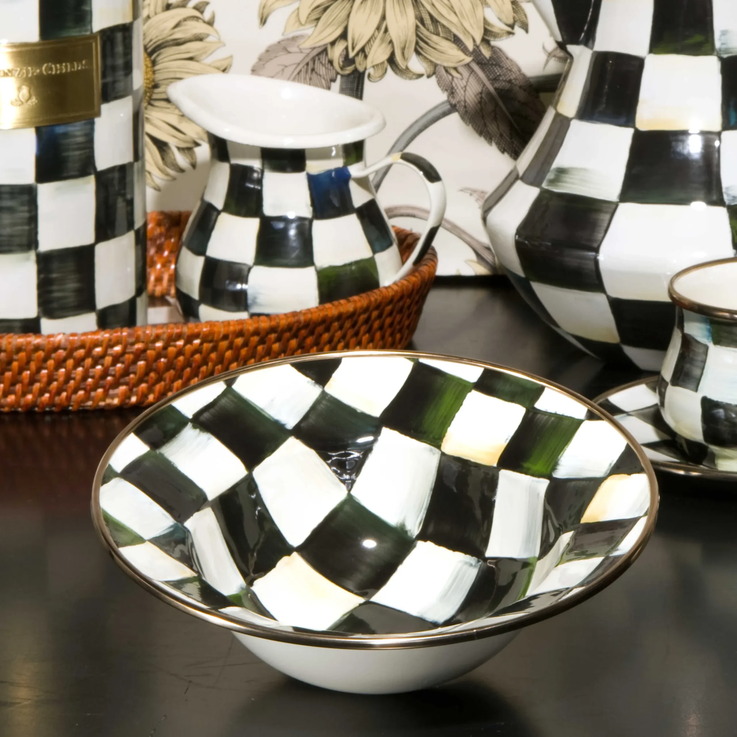 Sale MacKenzie-Childs Courtly Check Enamel Breakfast Bowl