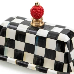 Outlet MacKenzie-Childs Courtly Check Enamel Butter Box