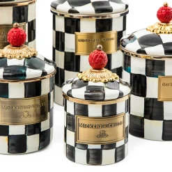 Sale MacKenzie-Childs Courtly Check Enamel Canister - Demi