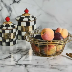 Online MacKenzie-Childs Courtly Check Enamel Canister - Small