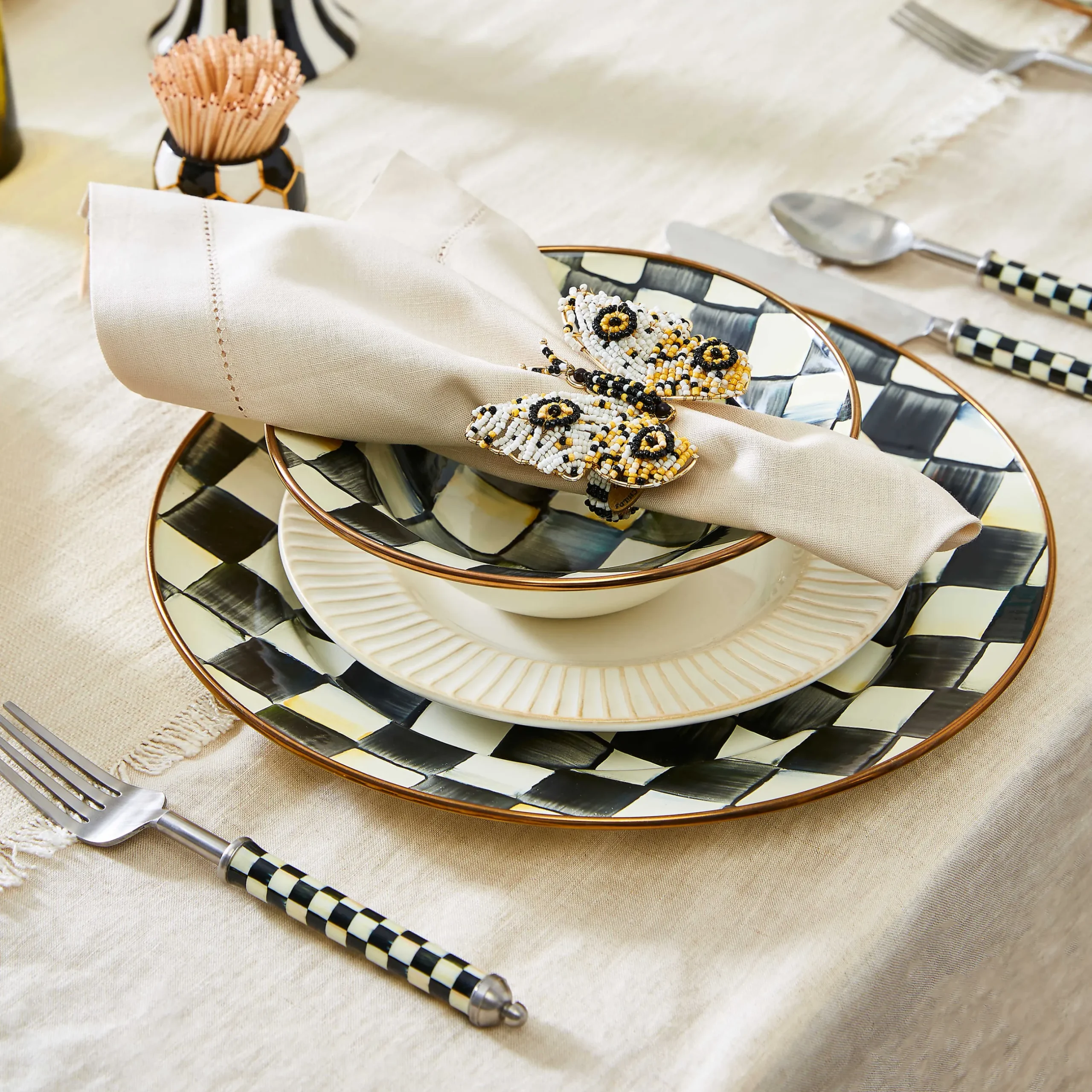 Online MacKenzie-Childs Courtly Check Enamel Charger/Plate