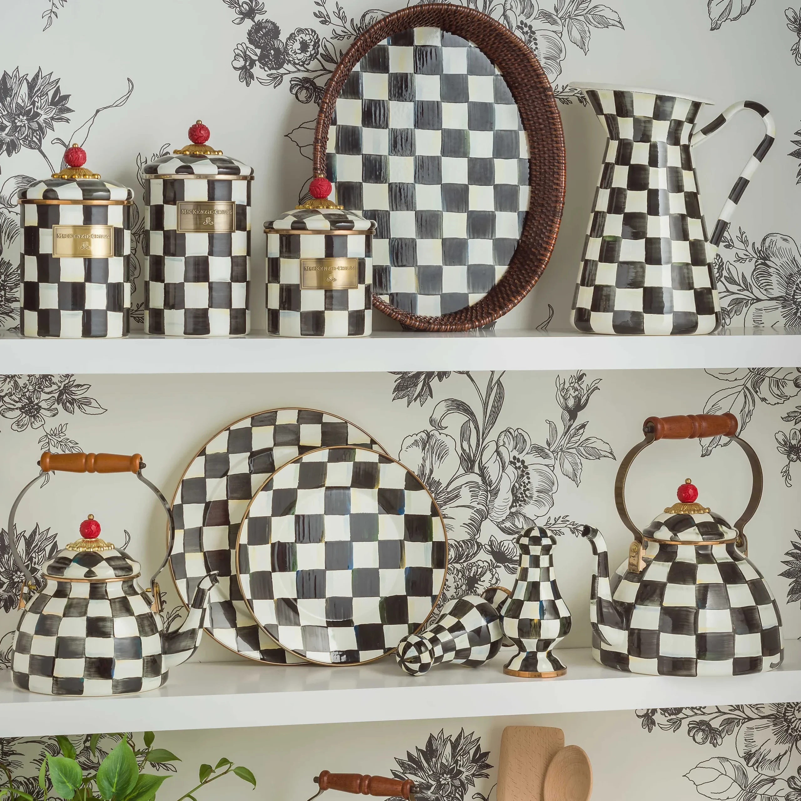 Online MacKenzie-Childs Courtly Check Enamel Charger/Plate