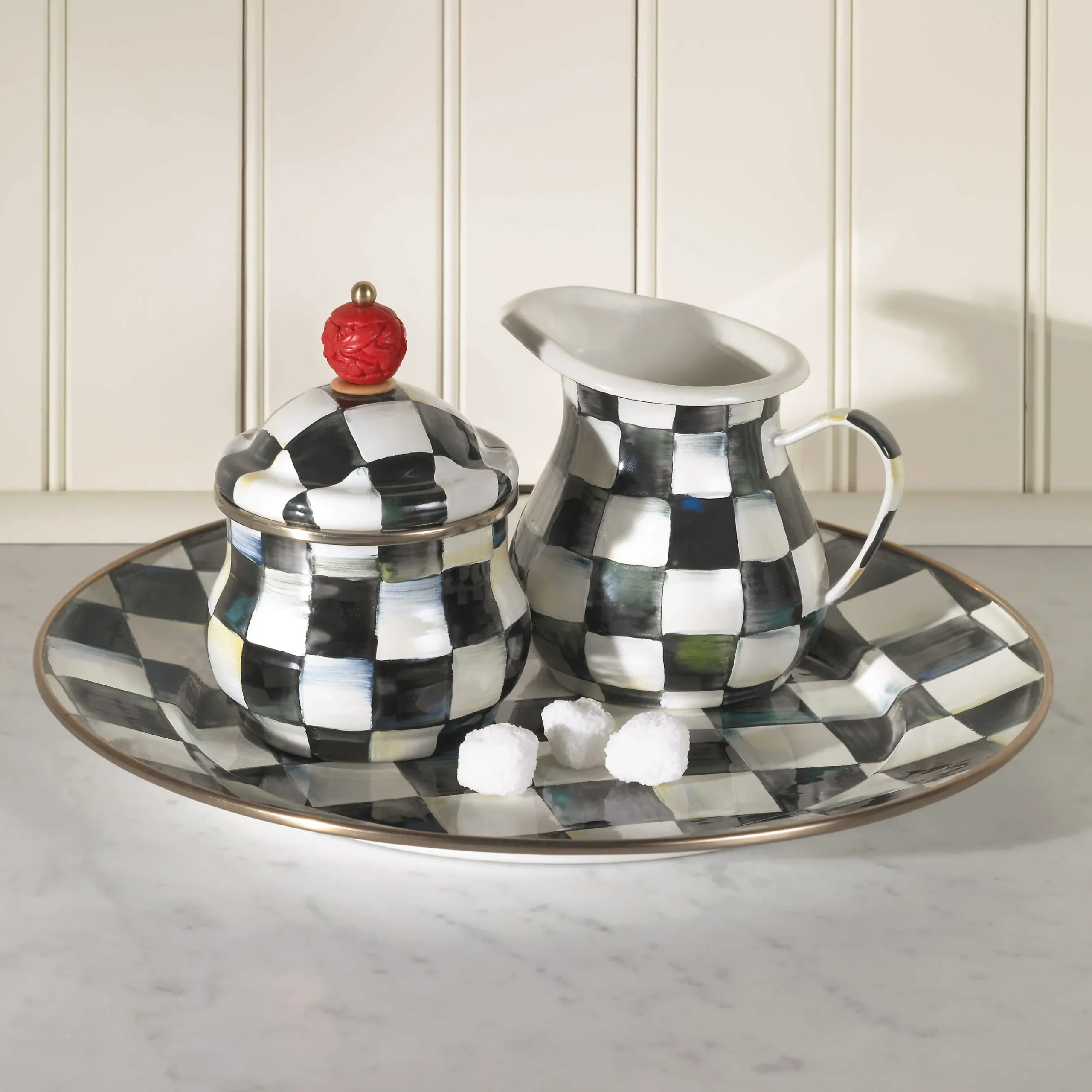 Online MacKenzie-Childs Courtly Check Enamel Charger/Plate