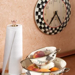 Hot MacKenzie-Childs Courtly Check Enamel Clock