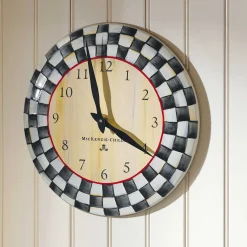 Hot MacKenzie-Childs Courtly Check Enamel Clock